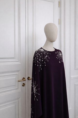 Cape Sleeve Abaya Dress