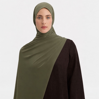 Maius Scarf Jersey - Khaki Green