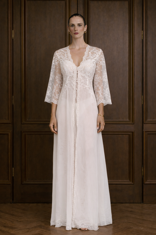 Long Chiffon Dressing Gown
