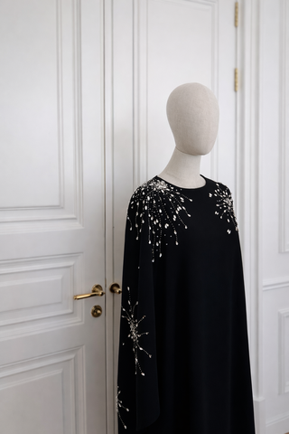 Cape Sleeve Abaya Dress