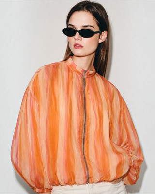 Maius Striped Bomber Jacket