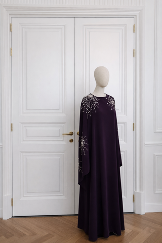 Cape Sleeve Abaya Dress