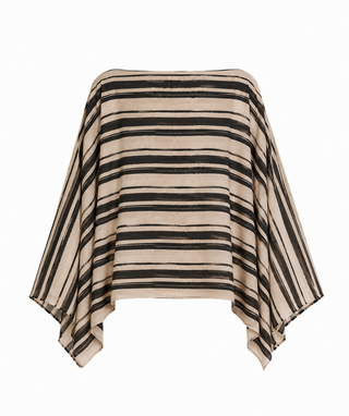 Maius Striped Poncho Cape