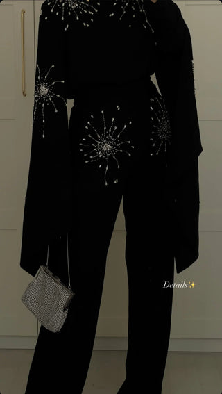 TULIP BLOUSE - TROUSER /Black - Betül Saday