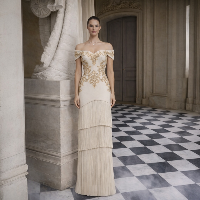 Fringed Couture Dress