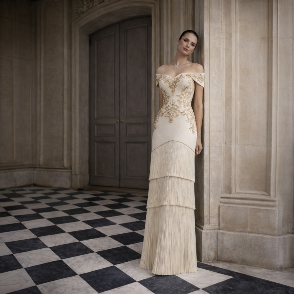 Fringed Couture Dress