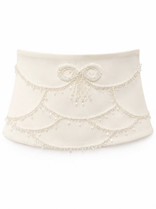 PERLINE DRESS pearl belt detail