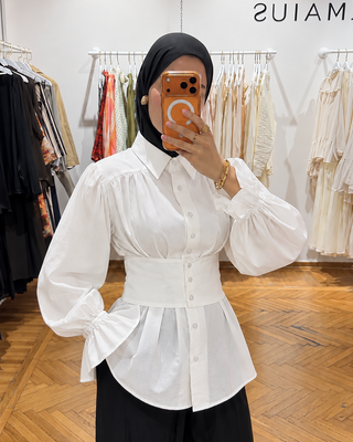 Maius Corset-Waist Shirt
